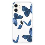 For iPhone 11 Pattern TPU Protective Case(Blue Butterfly)