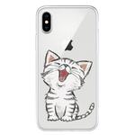 For iPhone XS Max Pattern TPU Protective Case(Laughing Cat)