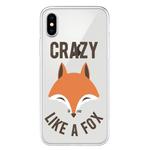 For iPhone XS Max Pattern TPU Protective Case(Fox Head)