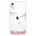 For iPhone SE 2022 / SE 2020 / 8 / 7 Pattern TPU Protective Case(Cherry Blossoms Fall)
