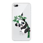 For iPhone 8 Plus / 7 Plus Pattern TPU Protective Case(Panda Climbing Bamboo)