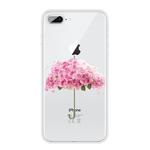 For iPhone 8 Plus / 7 Plus Pattern TPU Protective Case(Flower Umbrella)