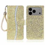 For iPhone 17 Pro Max Glitter Powder Filp Leather Phone Case(Gold)