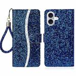 For iPhone 17 Glitter Powder Filp Leather Phone Case(Blue)