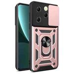 For Infinix Hot 40 / 40 Pro 4G Sliding Camera Cover Design TPU+PC Phone Case(Rose Gold)