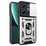 For Infinix Smart 8 Plus / 8 Pro Sliding Camera Cover Design TPU+PC Phone Case(Silver)