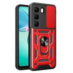 For Infinix Hot 50 4G Sliding Camera Cover Design TPU+PC Phone Case(Red)