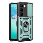 For Infinix Hot 50 4G Sliding Camera Cover Design TPU+PC Phone Case(Green)