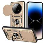 For Infinix Zero 40 4G Sliding Camera Cover Design TPU+PC Phone Case(Gold)