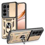 For Infinix Note 50 Pro 4G Sliding Camera Cover Design TPU+PC Phone Case(Gold)