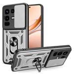 For Infinix Note 50 Pro 4G Sliding Camera Cover Design TPU+PC Phone Case(Silver)