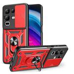 For Infinix Note 50x Sliding Camera Cover Design TPU+PC Phone Case(Red)