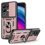 For Infinix Note 50x Sliding Camera Cover Design TPU+PC Phone Case(Rose Gold)
