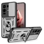 For Infinix Note 50x Sliding Camera Cover Design TPU+PC Phone Case(Silver)