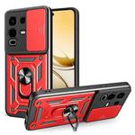 For Infinix Note 50s Sliding Camera Cover Design TPU+PC Phone Case(Red)