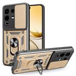 For Infinix Note 50s Sliding Camera Cover Design TPU+PC Phone Case(Gold)