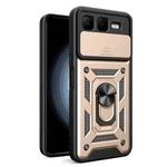 For Infinix Smart 10 Plus 4G Sliding Camera Cover Design TPU+PC Phone Case(Gold)