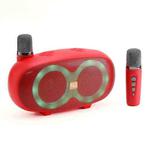 T&G TG542 LED Flash Wireless Bluetooth Karaoke Speaker with Microphone(Red)