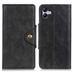 For Samsung Galaxy A05 4G Copper Buckle Sheepskin Texture Leather Phone Case(Black)