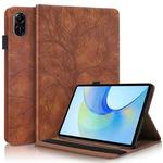 For Honor Pad X9 / X8 Pro Tree Life Series Embossed Leather Tablet Case(Brown)