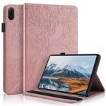 For Honor Pad X8a Tree Life Series Embossed Leather Tablet Case(Rose Gold)