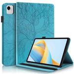 For Honor Pad X9a / X9 Pro Tree Life Series Embossed Leather Tablet Case(Lake Blue)