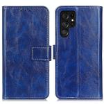 For Samsung Galaxy S24 Ultra Retro Crazy Horse Texture Leather Phone Case(Blue)