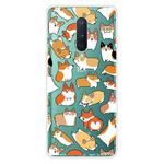 For OnePlus 8 Shockproof Painted Transparent TPU Protective Case(Corgi)