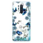 For OnePlus 8 Pro Shockproof Painted Transparent TPU Protective Case(Chrysanthemum Butterfly)