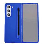 For Samsung Galaxy Fold5 Integrated PC Phone Case with Stylus(Klein Blue)