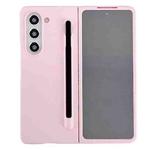 For Samsung Galaxy Fold5 Integrated PC Phone Case with Stylus(Pink)