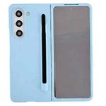 For Samsung Galaxy Fold5 Integrated PC Phone Case with Stylus(Sky Blue)
