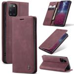 For Samsung Galaxy A31 CaseMe-013 Multifunctional Retro Frosted Horizontal Flip Leather Case with Card Slot & Holder & Wallet(Wine Red)