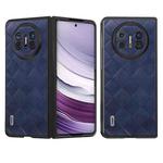 For Huawei Mate X5 ABEEL Weave Plaid PU Phone Case(Blue)