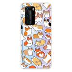 For Huawei P40 Pro Shockproof Painted TPU Protective Case(Corgis)