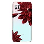 For Huawei P40 lite / nova 6 SE Shockproof Painted TPU Protective Case(Red Flower)