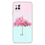 For Huawei P40 lite / nova 6 SE Shockproof Painted TPU Protective Case(Flower Umbrella)