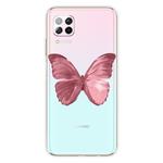 For Huawei P40 lite E / Y7p Shockproof Painted TPU Protective Case(Red Butterfly)