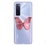 For Huawei nova 7 Pro 5G Shockproof Painted TPU Protective Case(Red Butterfly)
