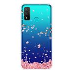 For Huawei P smart 2020 Shockproof Painted TPU Protective Case(Cherry Blossoms)