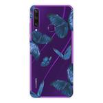 For Huawei Y6p Shockproof Painted TPU Protective Case(Blue Butterfly)