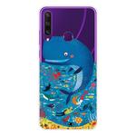 For Huawei Y6p Shockproof Painted TPU Protective Case(Whale Seabed)