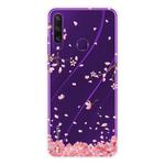 For Huawei Y6p Shockproof Painted TPU Protective Case(Cherry Blossoms)