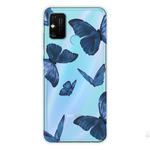 For Huawei Honor 9A Shockproof Painted TPU Protective Case(Blue Butterfly)