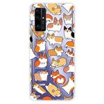 For Huawei Honor 30 Pro Shockproof Painted TPU Protective Case(Corgis)