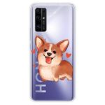 For Huawei Honor 30 Pro Shockproof Painted TPU Protective Case(Love Corgi)