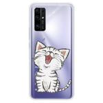 For Huawei Honor 30S Shockproof Painted TPU Protective Case(Laughing Cat)