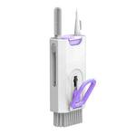 Q8 8 in 1 Multi-Function Headset Cleaning Pen Keyboard Mobile Phone Cleaner(White+Purple)