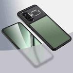 For Realme GT5 Armor Clear TPU Hard PC Phone Case(Matte Black)