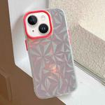 For iPhone 14 Plus Laser Diamond Pattern Frosted Phone Case(Red)